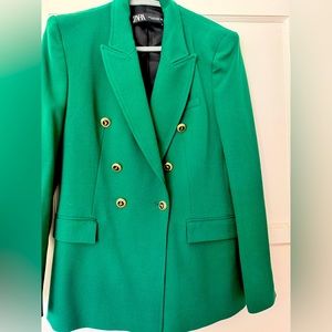 Vibrant green “preppy” blazer